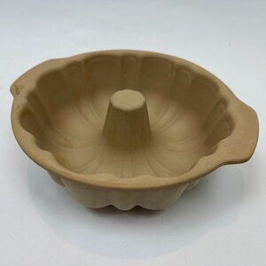 Pampered Chef Heritage Stoneware Fluted Bundt Pan #1440 • Used Once 🍰✨